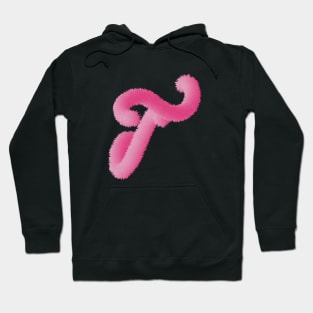 T Pink Animal Initials Hoodie